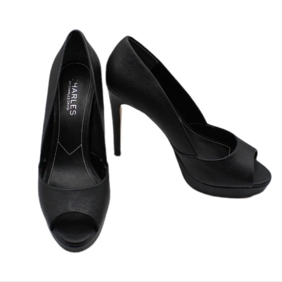 Charles By Charles David Shoes - Charles by Charles David black peep-toe heels